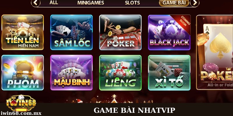 Game bài Nhatvip là khu vực chơi có số lượng thành viên đông đảo