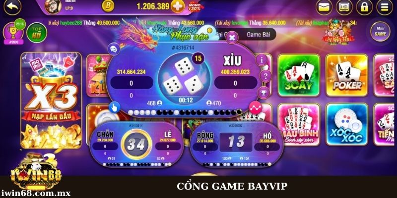 Giới thiệu về giao diện cổng game Bayvip